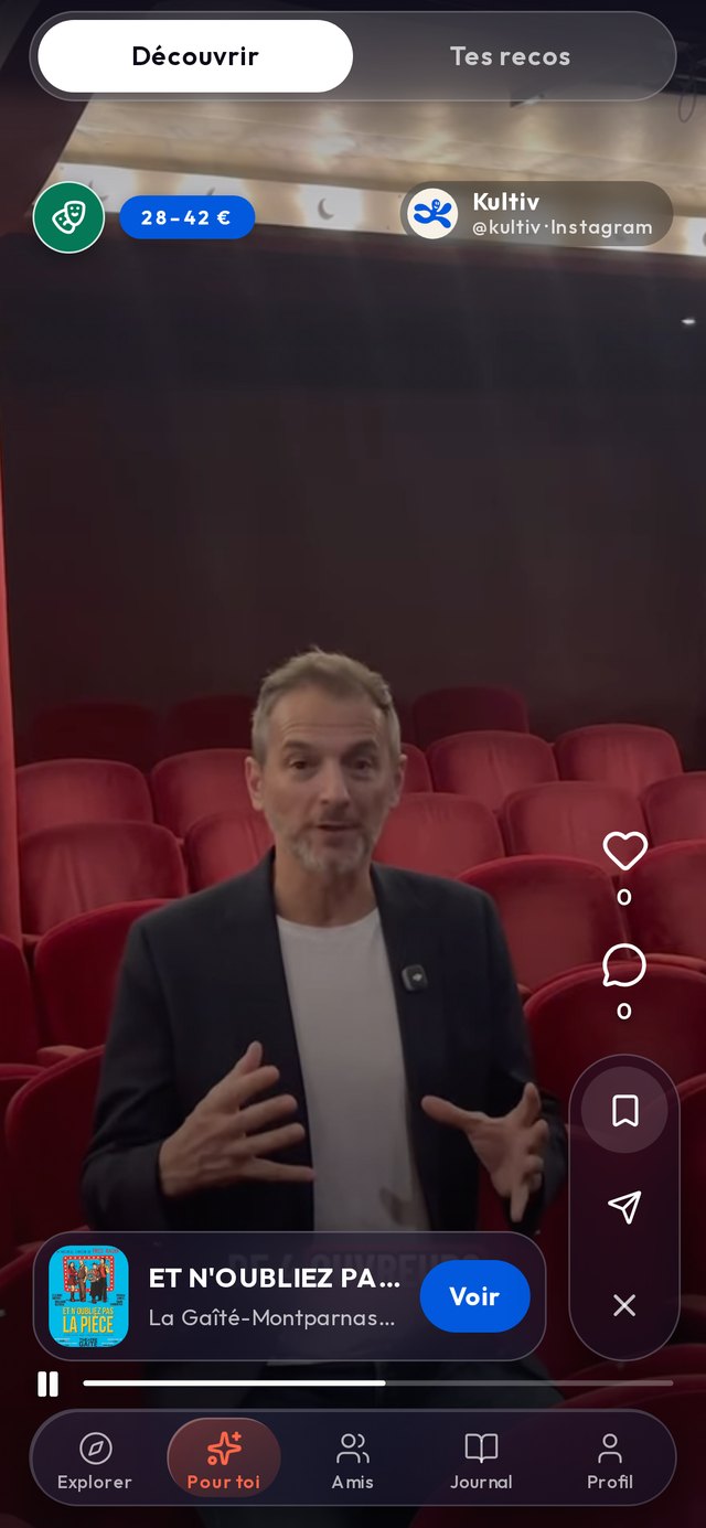 L'interview dans le fil Pour toi de Kultiv